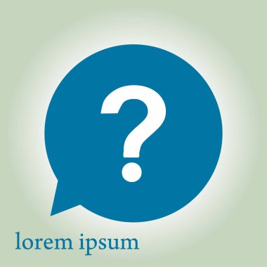 Soru işareti simgesi. Yardım sembolü. SSS işareti. Düz tasarım tarzı. EPS 10.