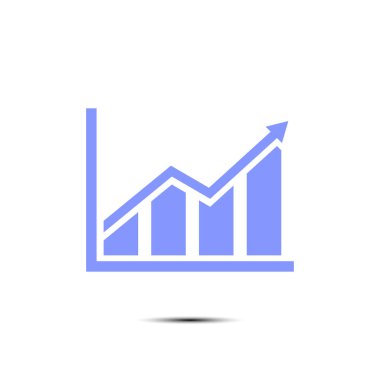 Infographic. Grafik simgesini. Büyüyen grafik erkek.
