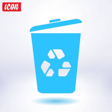 çöp kutusu simgesini, vektör eps10 çizim 