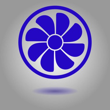 Egzoz vantilatörü simgesi. Havalandırma sembolü.