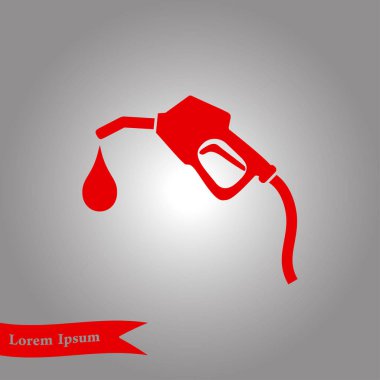 Benzin pompa meme işareti. Benzin istasyonu simgesi. Düz tasarım stili.