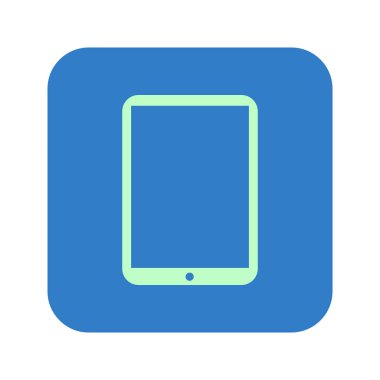 Modern dijital tablet Pc simgesi. Düz tasarım simgesi. EPS 10 vektör.