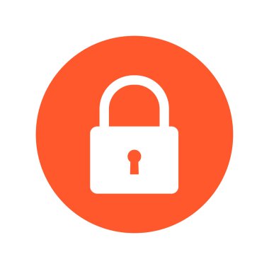 Kilit simgesi. Düz tasarım tarzı. Vektör EPS10.