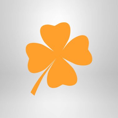 Yaprak yonca işareti simgesi. Aziz patrick sembolü. Ekoloji kavramı. Düz tasarım stili.