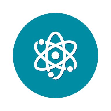 Atom işareti simbol. Atom parçası simgesi.