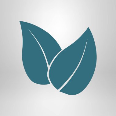 Yaprak simgesi. Taze doğal ürün simgesi. Organik ürün işareti. Düz tasarım stili.