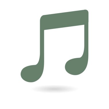 Müzik Not simgesi. Müzik simgesi. Düz tasarım stili.