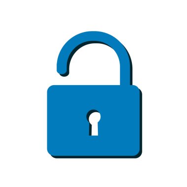 Simgesini kilidini. Düz tasarım stili. Vektör Eps10 