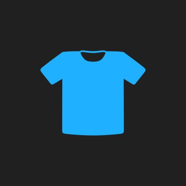 T-shirt işareti simgesi. Giysi sembolü. Düz tasarım stili.