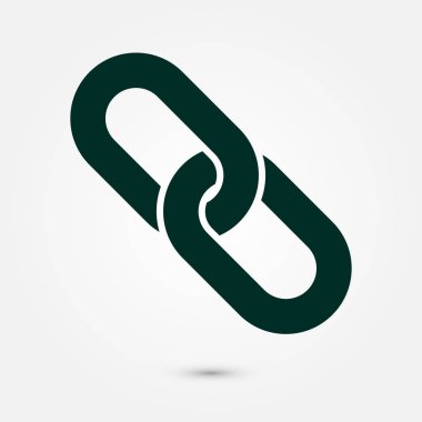 Bağlantı tek simge. Zincir bağlantı erkek.