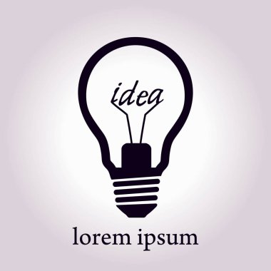 ışık lamba işareti simgesi. fikir sembolü.