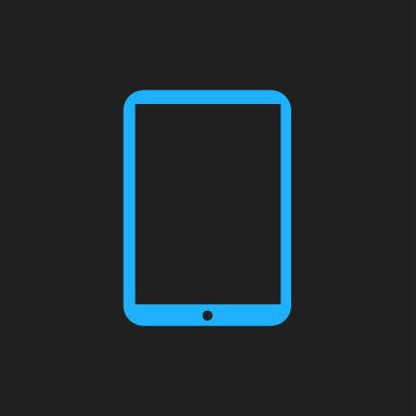 Modern dijital tablet Pc simgesi. Düz tasarım simgesi. EPS 10 vektör.