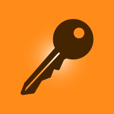 Anahtar simgesi. Kilit erkek. Güvenlik işareti. Düz tasarım stili.