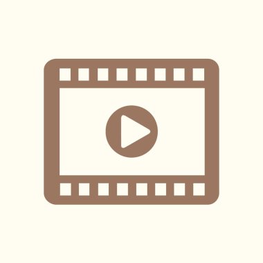 video simgesi. düz tasarım stili. vektör eps 10.