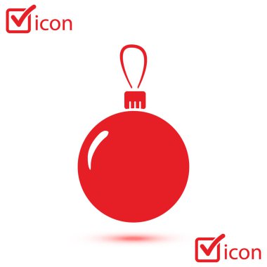 Noel topları simgesi. Yılbaşı Dekorasyonu. Tüm Noel ve yeni yıl kutlamak için.