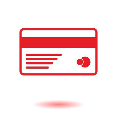 Vektör kredi kartı simgesi. Düz tasarım stili. EPS 10.