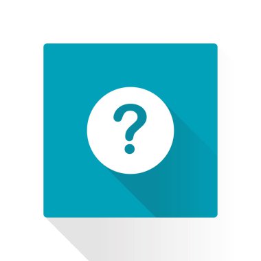 Soru işareti simgesi. Yardım sembolü. SSS işareti. Düz tasarım tarzı. EPS 10.