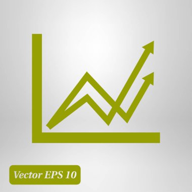 İş grafiği. Grafik düz simgesi