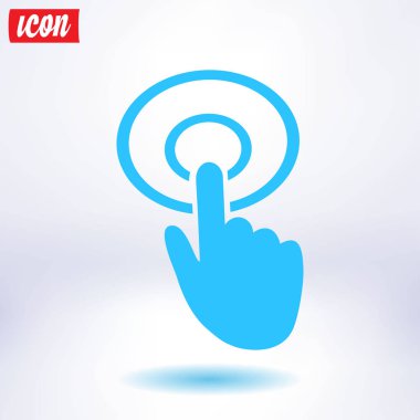 El imleç işareti simgesi. El işaretçi simgesi. Modern UI Web sitesi gezinme. Düz tasarım. EPS 10.