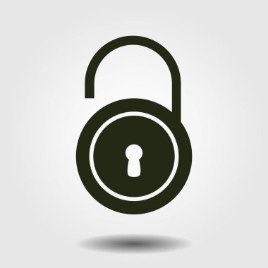 Simgesini kilidini. Düz tasarım stili. Vektör Eps10 