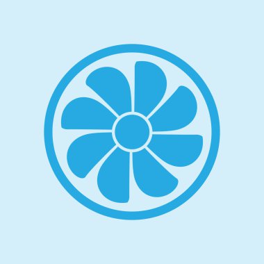 Egzoz vantilatörü simgesi. Havalandırma sembolü.