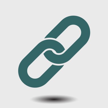 Bağlantı tek simge. Zincir bağlantı erkek.