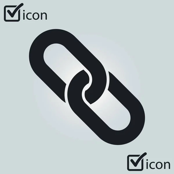 Link Single Icon Chain Link Symbol Symbol Link Zur Quelle — Stockvektor