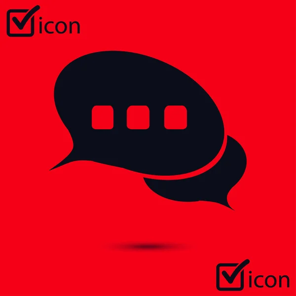 Chat Flat Icon Badge Discussion Dialogue Correspondence Character — Stock Vector