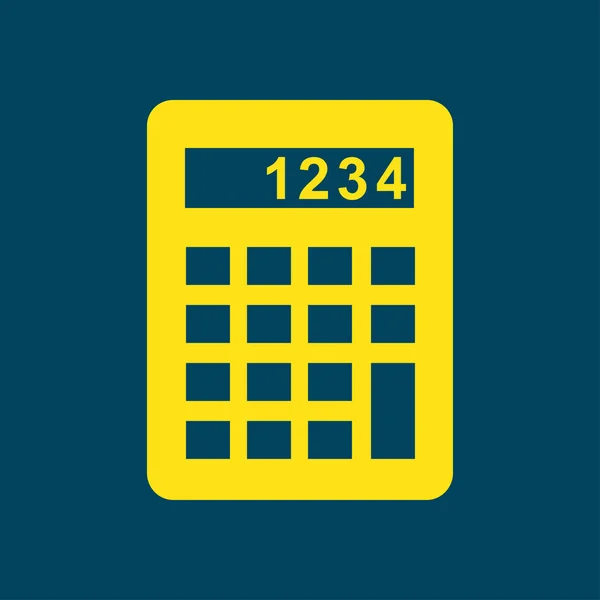 Calculatorpictogram Platte Ontwerpstijl Eps — Stockvector