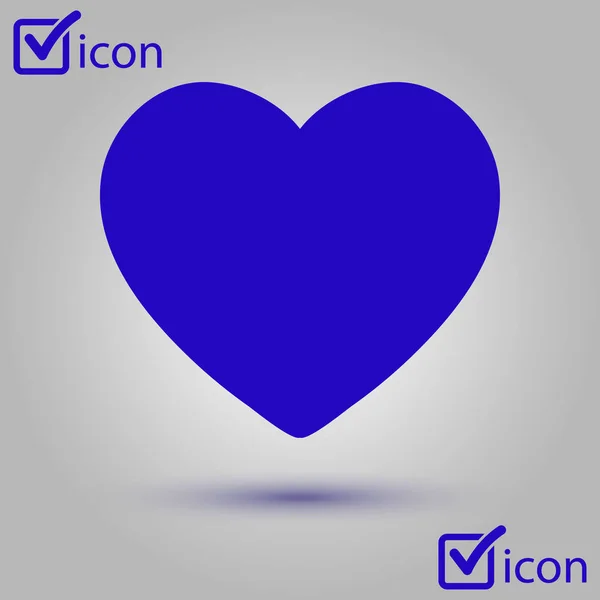 Valentýn Symbol Plochý Srdce Vektorové Ilustrace — Stockový vektor