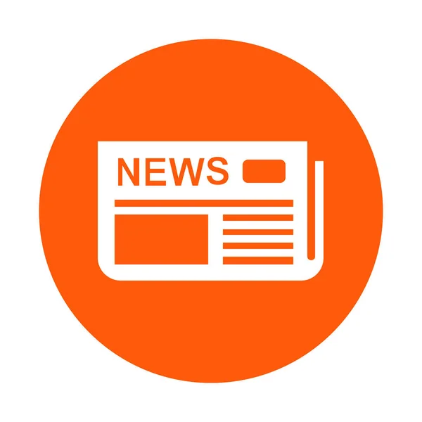 Icono Las Noticias Diseño Plano — Vector de stock