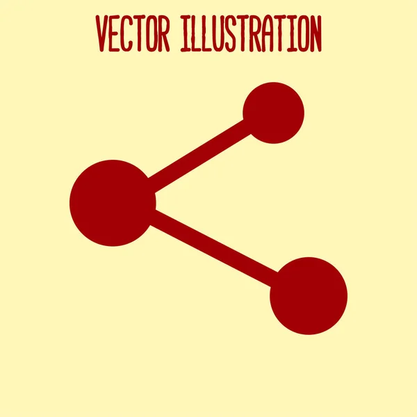 Compartir Icono Signo Estilo Diseño Plano — Vector de stock