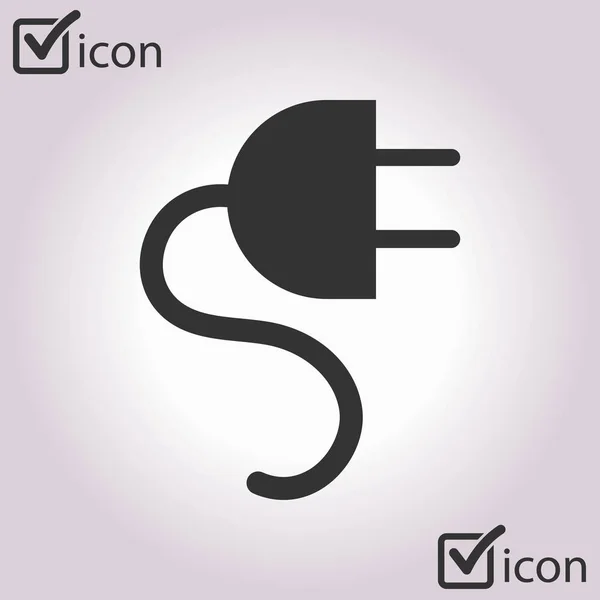 Vector Elektrische Plug Web Flat Icon — Stockvector