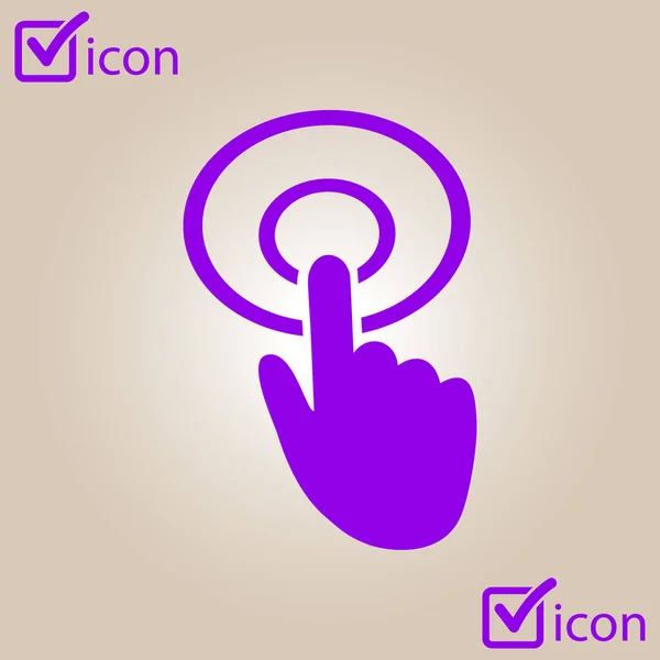 Icono Signo Del Cursor Mano Mano Símbolo Puntero Navegación Moderna — Vector de stock