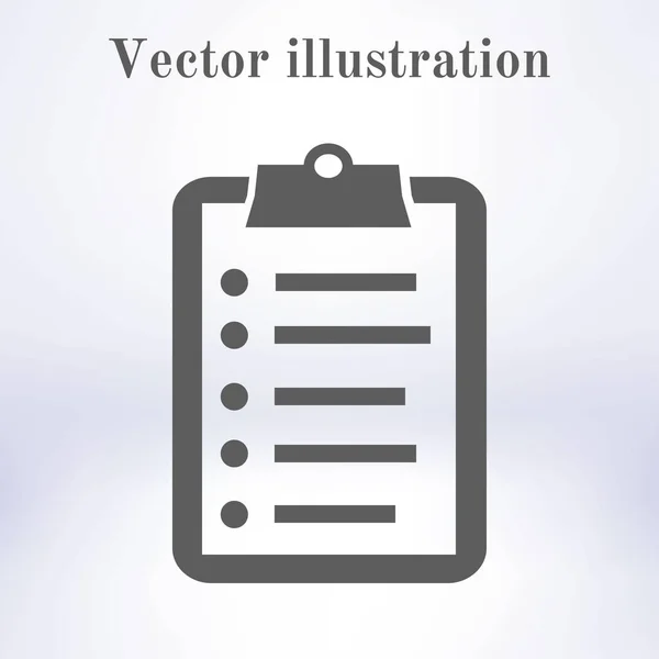 Lista Verificación Icono Vector Diseño Plano — Archivo Imágenes Vectoriales