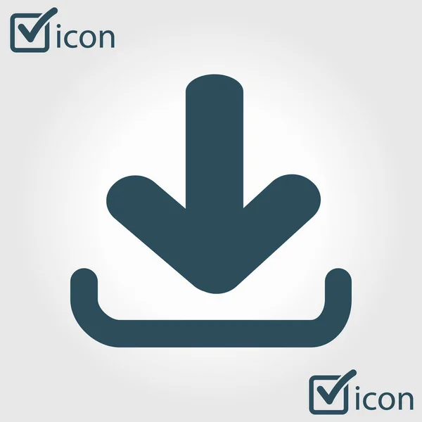 Download Icon Upload Button Flat Design Style — Stock Vector