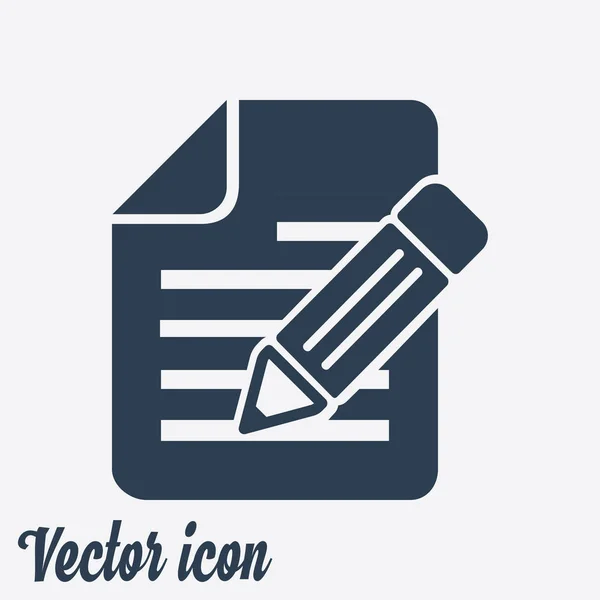 Dokument Mit Stift Symbol — Stockvektor