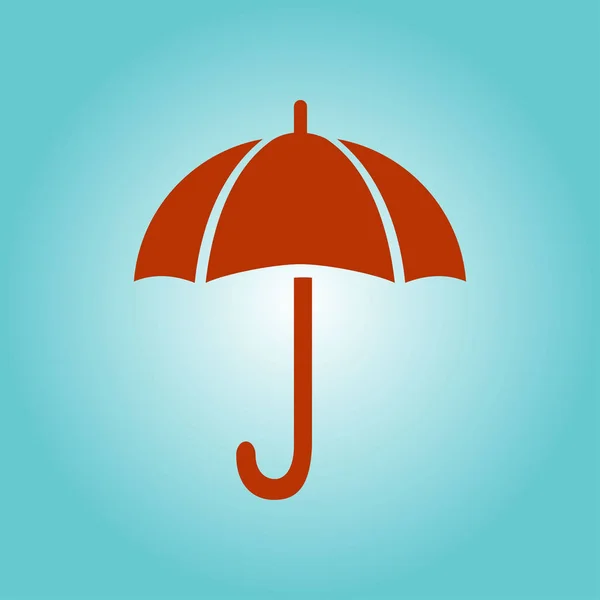 Parapluie Signe Icône Symbole Protection Pluie Style Design Plat — Image vectorielle