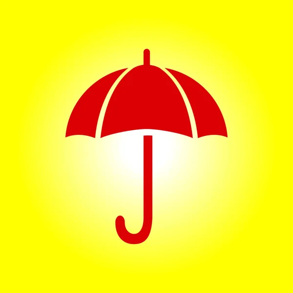 Regenschirmzeichen Symbol Regenschutz Symbol Flacher Designstil — Stockvektor