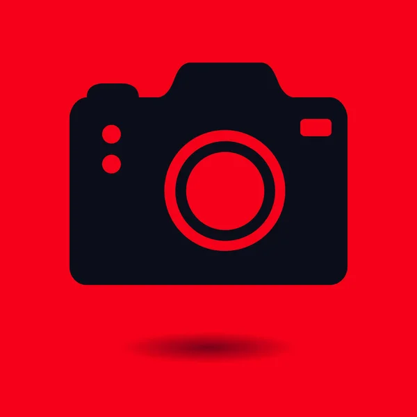 写真カメラのシンボル デジタル一眼レフカメラのサインアイコン デジタルカメラ — ストックベクタ