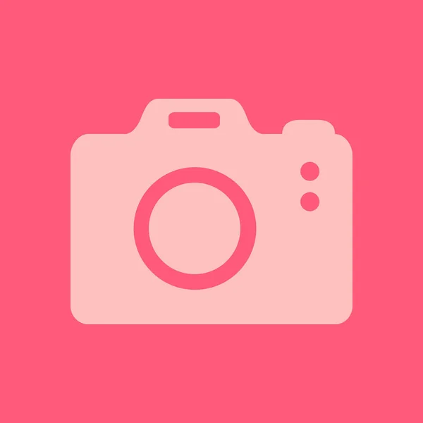 Fotocamera Simbol Dslr Camera Pictogram Digitale Camera Vlakke Ontwerpstijl — Stockvector