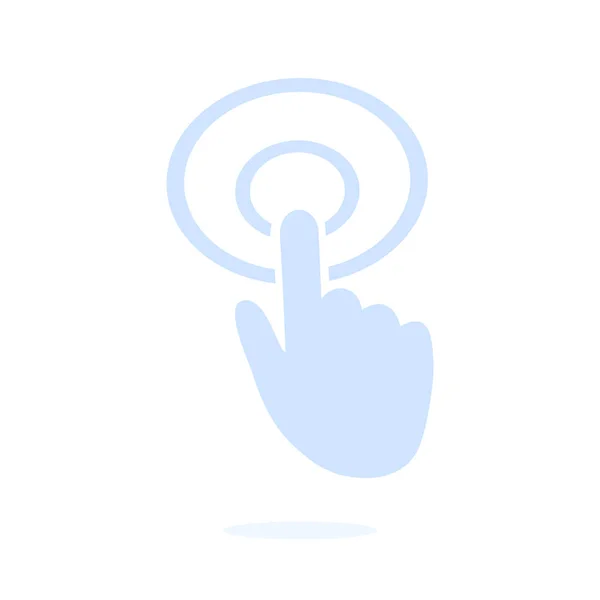 Icono Signo Del Cursor Mano Mano Símbolo Puntero Navegación Moderna — Vector de stock