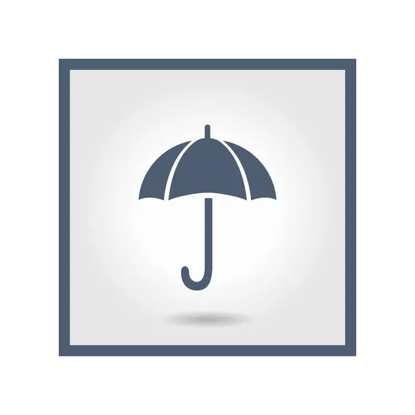 Icono Signo Paraguas Símbolo Protección Contra Lluvia Estilo Diseño Plano — Vector de stock