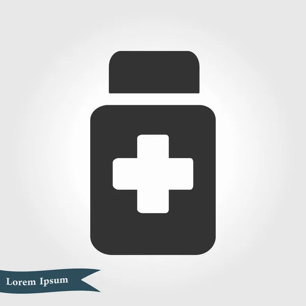 Drugs Sign Icon Pack Pills Flat Design Style Vector Eps — Stock Vector