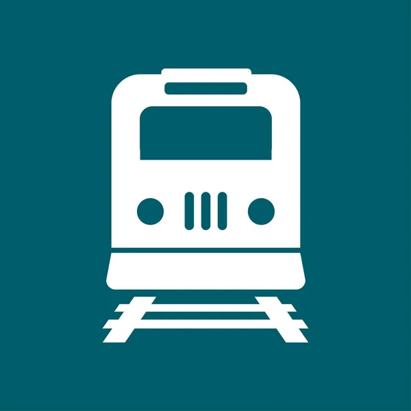 Ikona Pociąg Metra Simbol Znak Stacji Kolejowej — Wektor stockowy