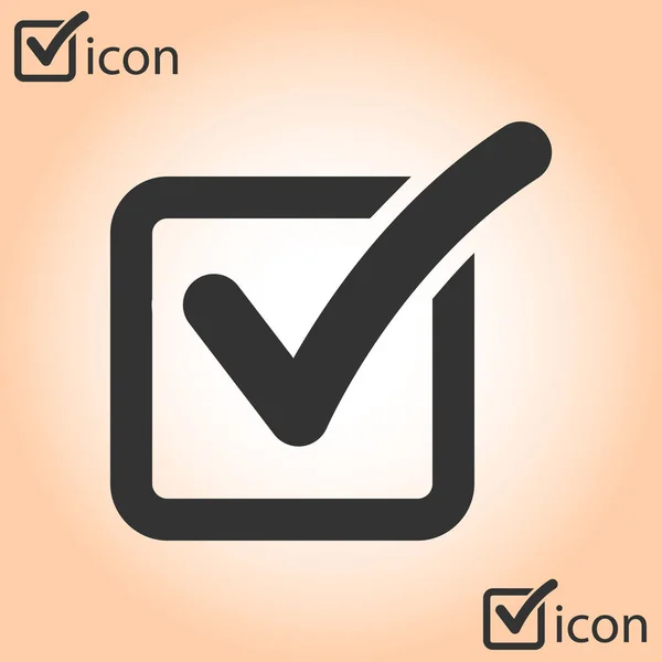 Lista Verificación Icono Botón Marca Verificación Signo Casilla — Vector de stock