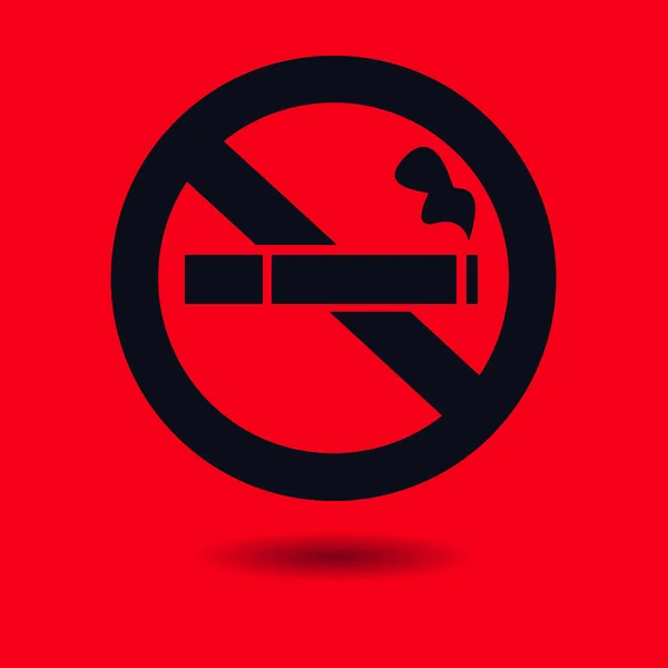 Duman Bir Simge Yoktur Sigara Sembolü Durdurmak Vektör Çizim Filter — Stok Vektör