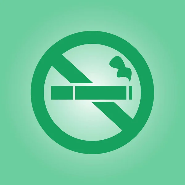 Nenhum Ícone Fumo Pare Fumar Símbolo Ilustração Vetorial Cigarro Com — Vetor de Stock
