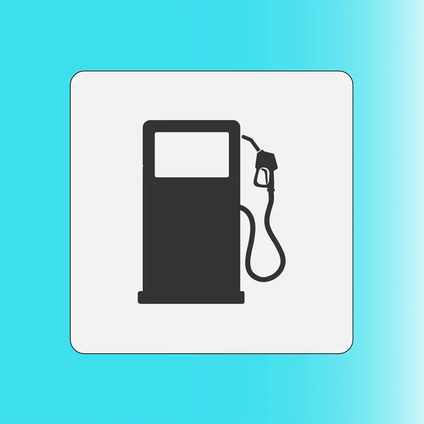 Buse Pompe Essence Sign Gas Icône Station Style Design Plat — Image vectorielle