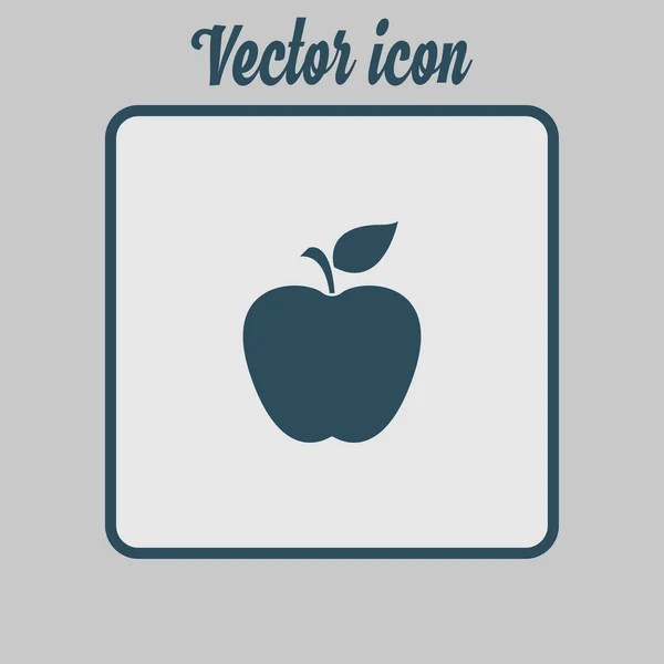 Apple Ikonu Jednoduché Vektorové Ilustrace — Stockový vektor
